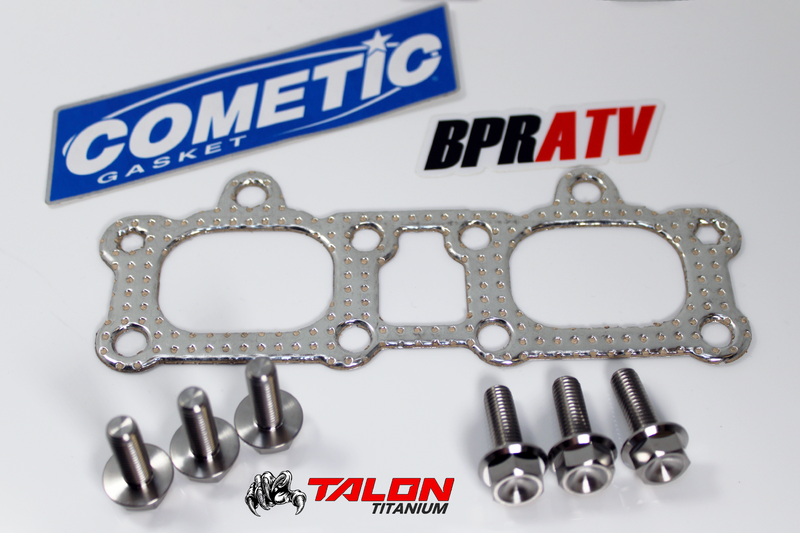 BPRATV Titanium Exhaust Manifold Bolts & Cometic Gaskets Polaris General XP 1000
