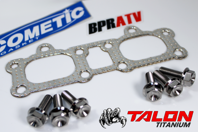 BPRATV Titanium Exhaust Manifold Bolts & Cometic Gaskets Polaris General XP 1000