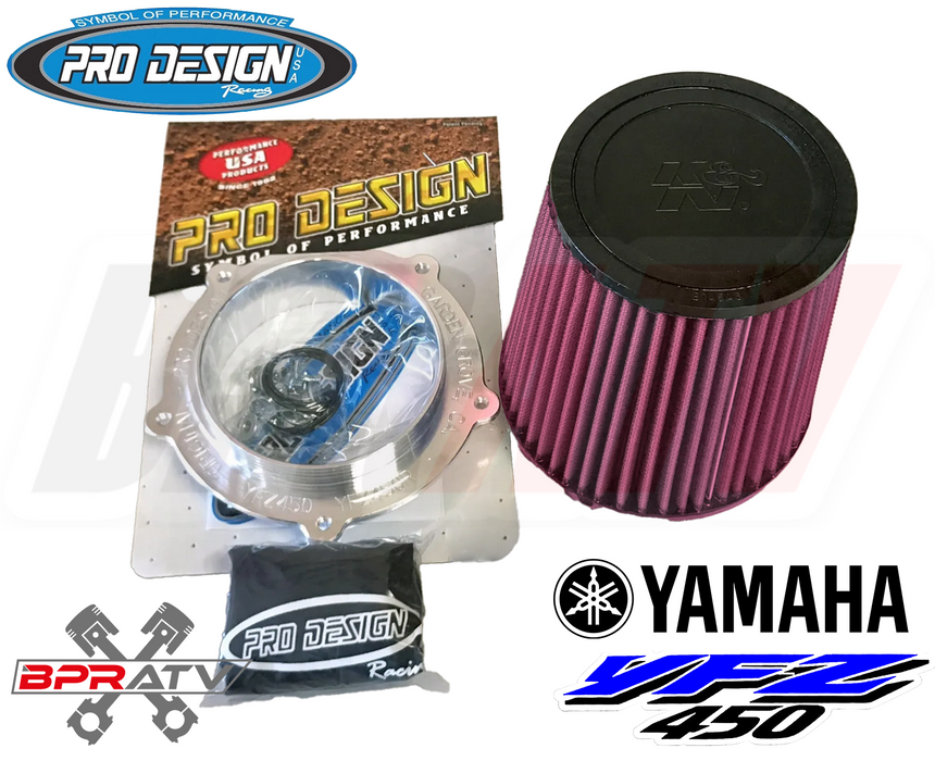 Pro Design Pro Flow Air Filter Intake Kit KN K&N Yamaha YFZ450 YFZ450R ALL YEARS