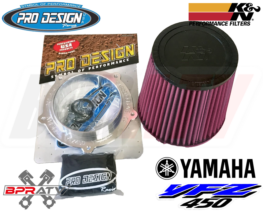 Pro Design Pro Flow Air Filter Intake Kit KN K&N Yamaha YFZ450 YFZ450R ALL YEARS