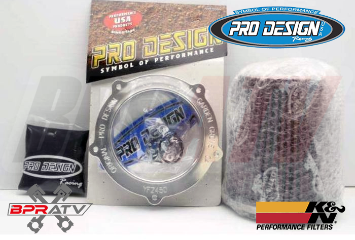 Pro Design Pro Flow Air Filter Intake Kit KN K&N Yamaha YFZ450 YFZ450R ALL YEARS