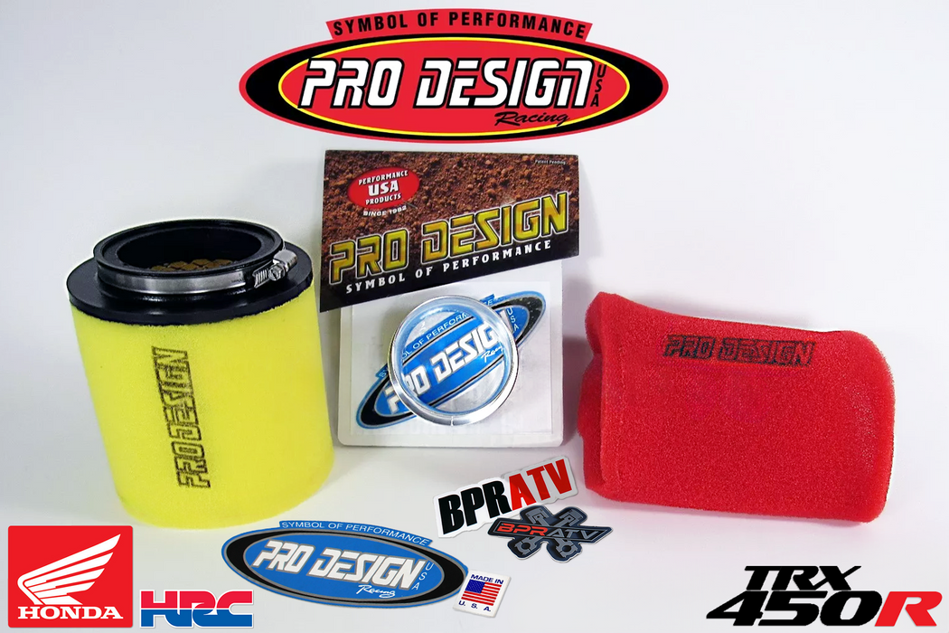 Honda TRX450R TRX 450R Pro Design Pro Flow Foam Air Filter Intake Kit UNI '04-05