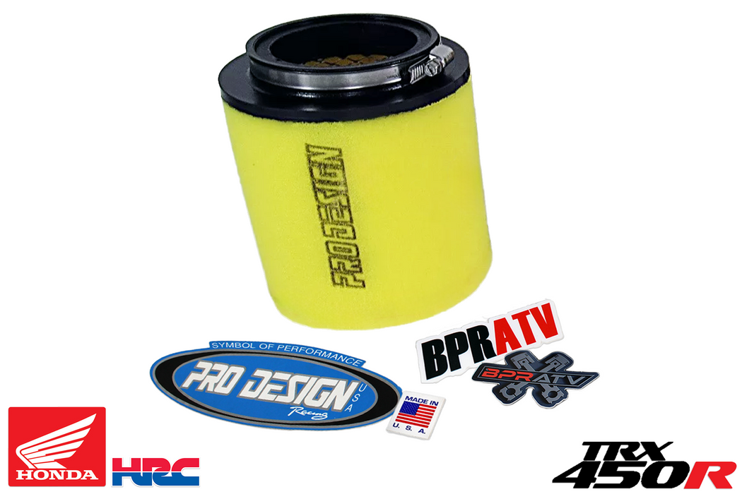 04 05 Honda TRX450R TRX 450R Pro Design Pro Flow Foam Air Filter Intake Kit UNI