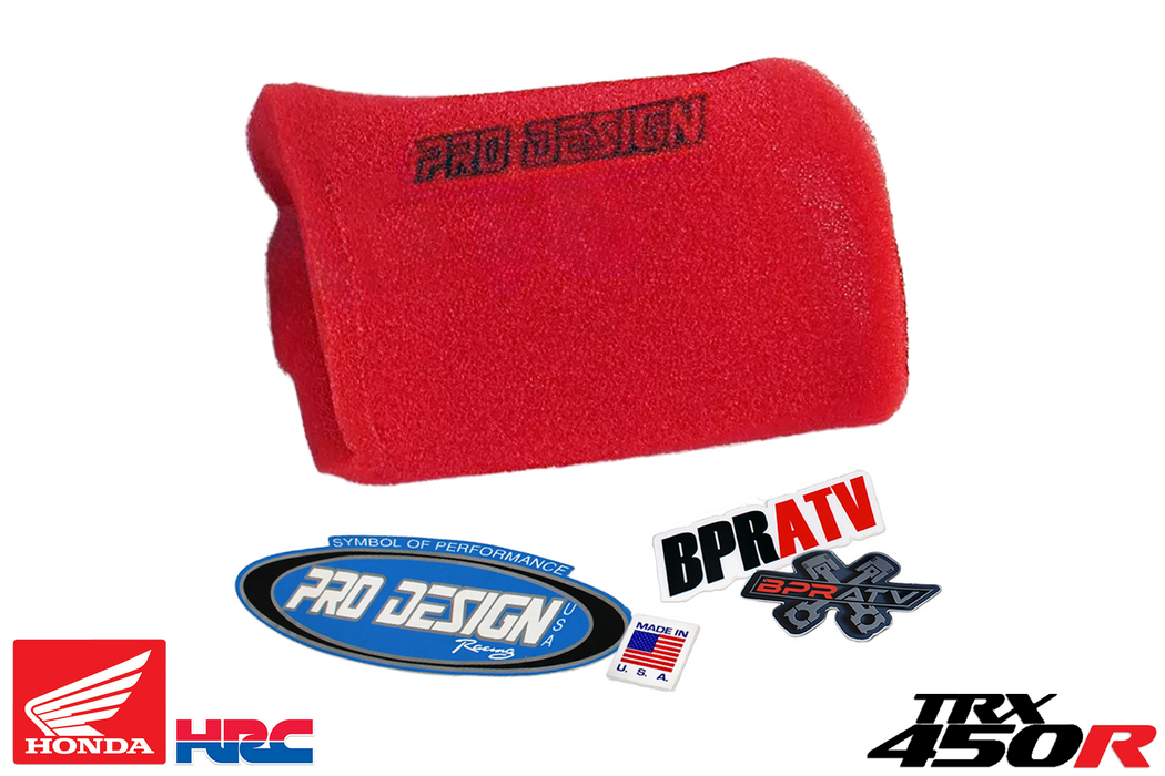 04 05 Honda TRX450R TRX 450R Pro Design Pro Flow Foam Air Filter Intake Kit UNI
