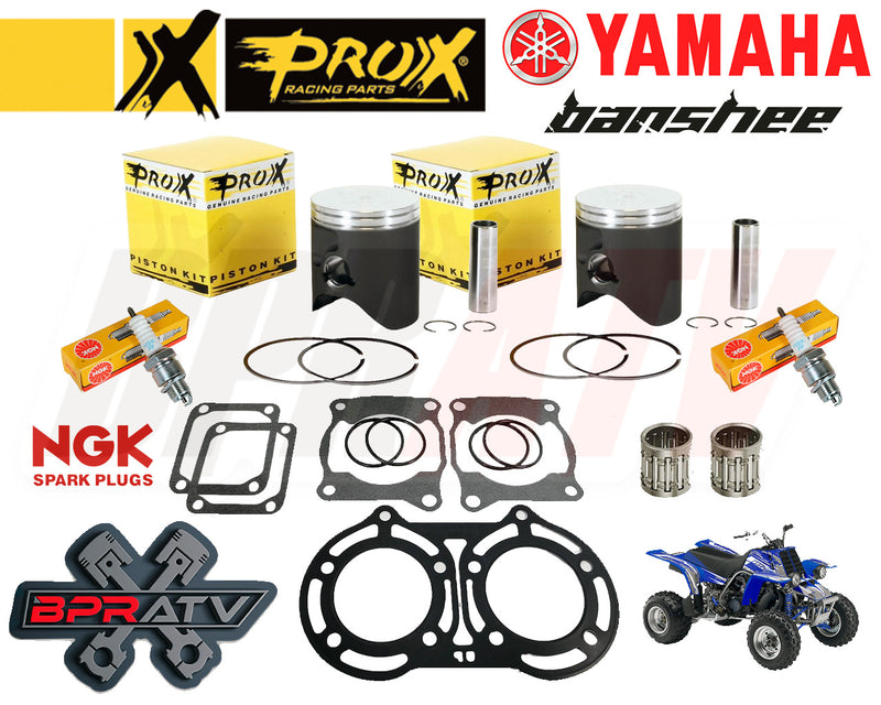 Yamaha Banshee YFZ 350 65.50mm Pro X Pistons Set Top End Gaskets Pin Bearing NGK
