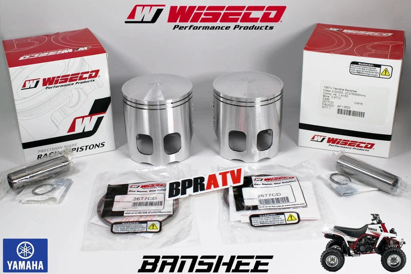 Banshee Athena 392cc Big Bore Top End Rebuild Kit Wiseco 68mm Pistons Domes Redo