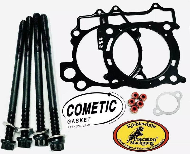 Yamaha YFZ450 Kibblewhite ARP Style Head Stud Kit Cometic Gasket RED Viton Seals