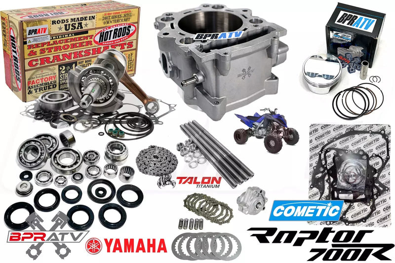 Raptor 700 Stock Rebuilt Motor Engine Top Bottom End Crankshaft Rebuild Part Kit
