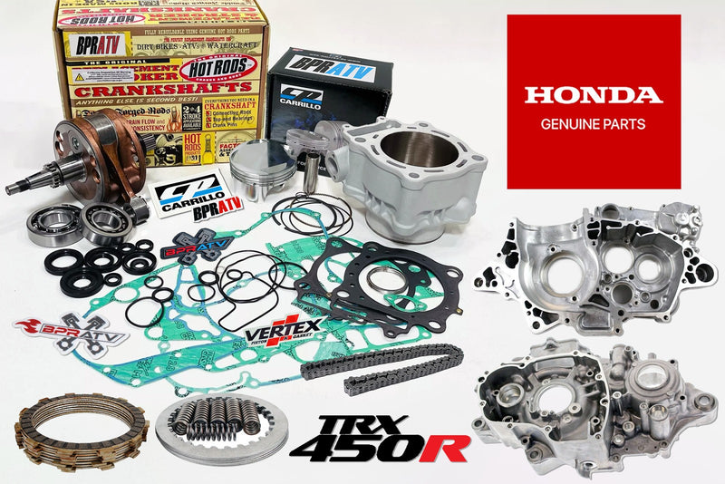 06+ Honda TRX450R TRX 450R 520cc 100mm Cylinder Big Bore Stroker Kit Bored Cases