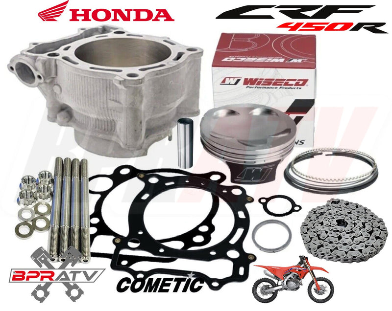 02-08 CRF450R CRF 450R Cylinder OEM Bore Top End Rebuild Kit Cometic Top Gasket