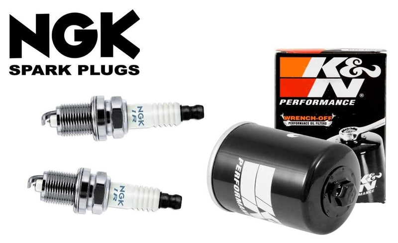 Polaris RZR XP 1000 General Ranger K&N Oil Filter NGK Iridium Spark Plug x2 Pair