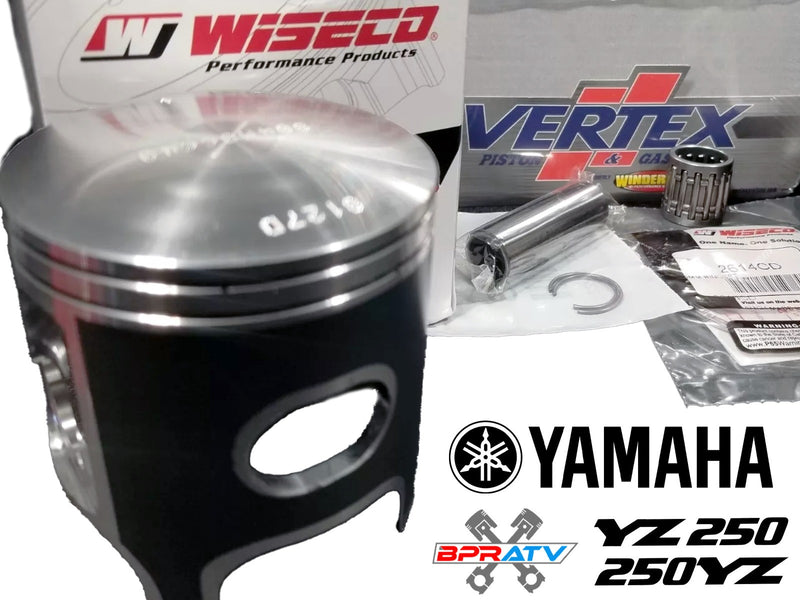 03+ YZ250 YZ 250 Stock Bore Cylinder Head 66.4 Wiseco Complete Top End Parts Kit