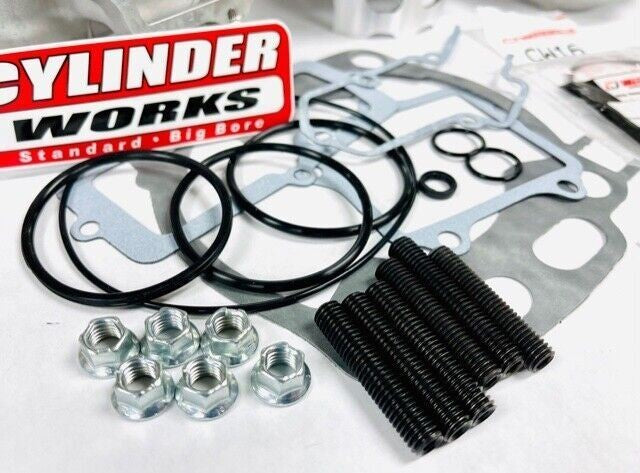03+ YZ250 YZ 250 Stock Bore Cylinder Head 66.4 Wiseco Complete Top End Parts Kit