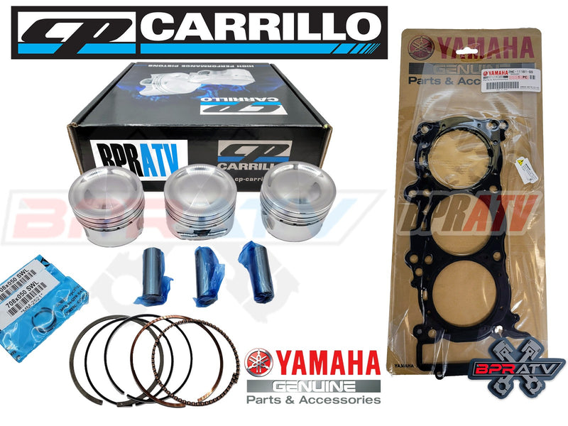 Yamaha YXZ1000R 80mm OEM Stock Bore Pistons CP Carrillo 11.5:1 + OEM Head Gasket