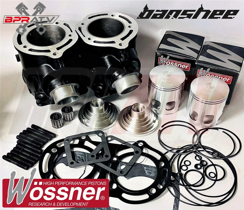 Yamaha Banshee YFZ350 64 mil Stock Cylinders WOSSNER Pistons Top End Rebuild Kit