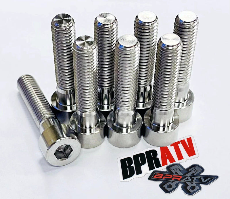 Best RZR XP 900 1000 Ti Exhaust Bolts Titanium Head Pipe Manifold Bolt Kit Set 6
