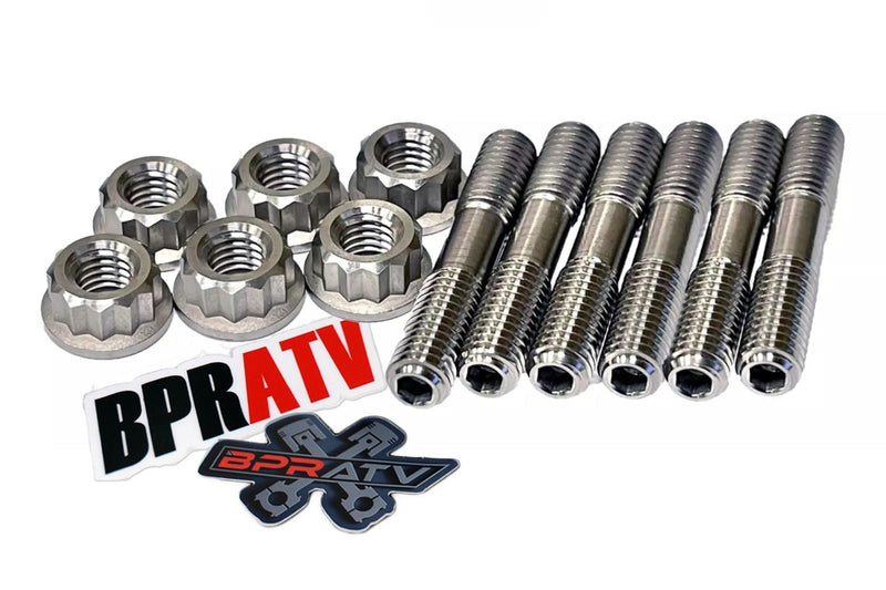 Rhino Grizzly 660 Titanium Exhaust Studs Gaskets Ti Manifold Stud Gasket Kit Set