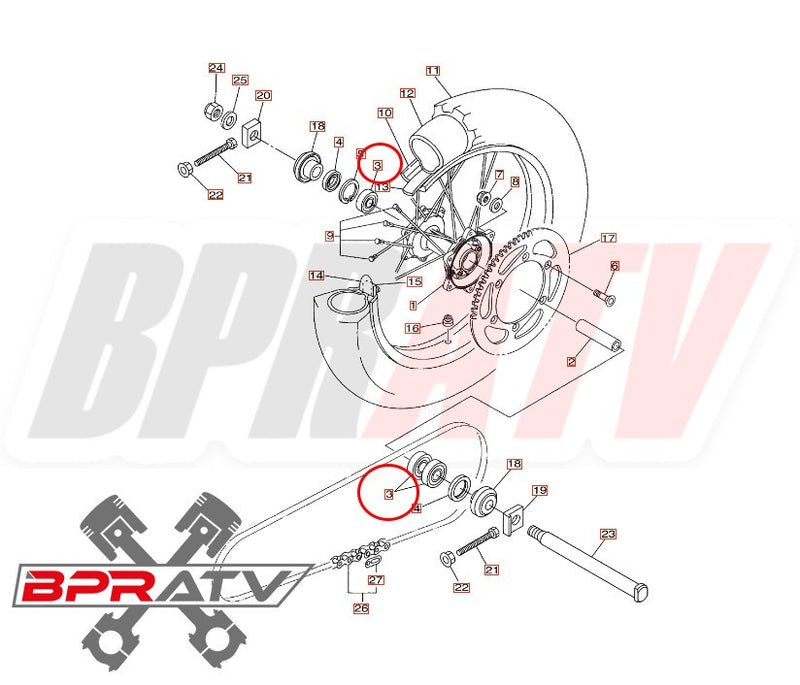 Best 01-13 YZ250F WR 250F Wheel Bearings SKF Complete Front Rear Bearing Kit Set