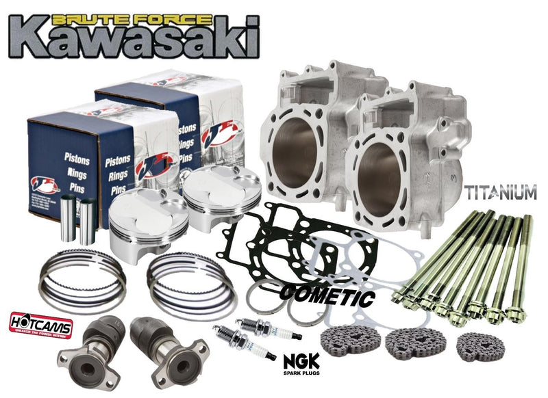 2012+ Brute Force 750 Top End Rebuild Kit Cams Stock Cylinder Assembly Hotcams