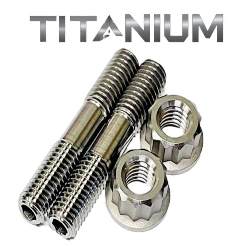 YFZ450R YFZ 450R Heavy Duty Head Pipe Exhaust Studs TITANIUM Stud 12 Pt Nut Kit
