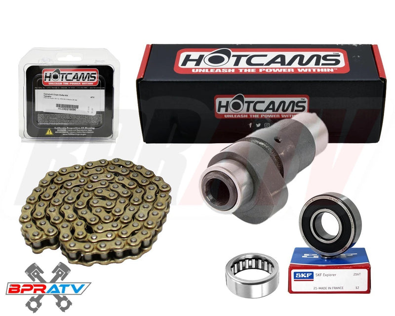 2007+ Raptor YFM 350 Hotcams Camshaft Stage 2 Two Hot Cams Bearings Timing Chain