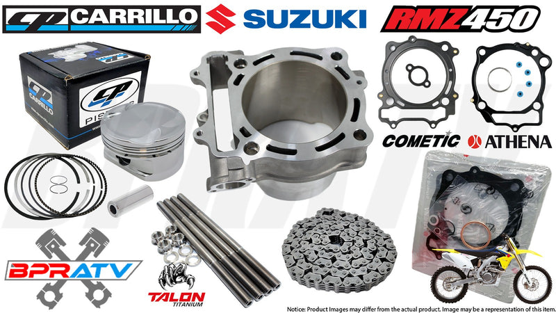 Best 08+ RMZ450 RMZ 450 Top End Rebuild Kit 96mm Stock Bore Cylinder Piston Kit
