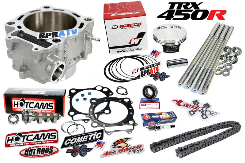 04 05 TRX 450R Stock Top End Engine Rebuild Kit Replacement Stage 2 Hot Cams Kit