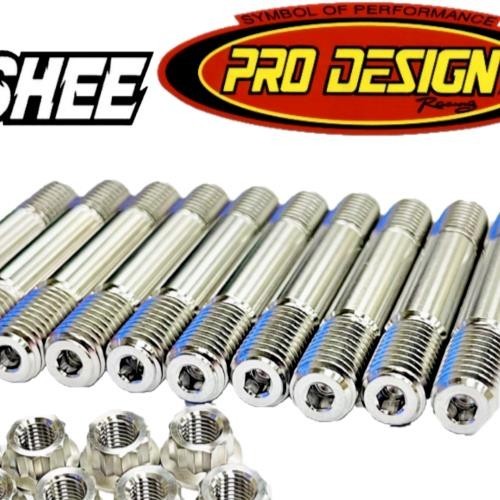 Banshee Pro Design Cool Head Studs TITANIUM PD909 Billet Head Stud Nuts Kit Set