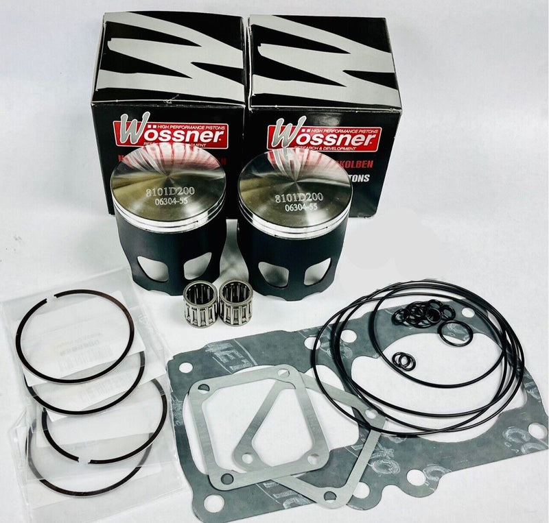 Yamaha Banshee Top End Rebuild Kit 64mm Wossner Pistons Gaskets Cylinder Redo