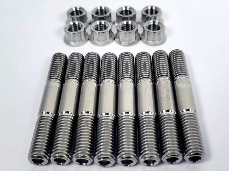Yamaha Blaster TITANIUM Cylinder Head Studs Cylinder to Crankcase Stud Kit Nuts