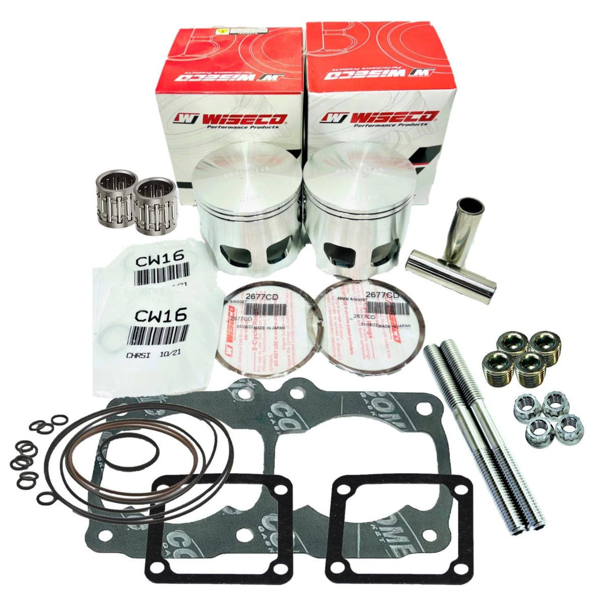 Banshee 392 Serval Cub Wiseco Pistons Gaskets Top End Rebuild Assembly ...