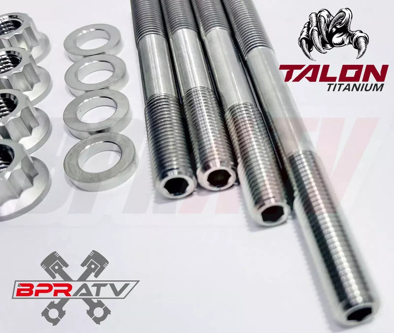 19+ KX450 KX450X Cylinder Head Studs TITANIUM 12 Point Nut Stud Bolt Upgrade Kit