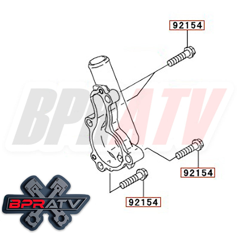 BPRATV Kawasaki KX65 80 KX 85 100 112 25 250 500 Talon Titanium Waterpump Bolts
