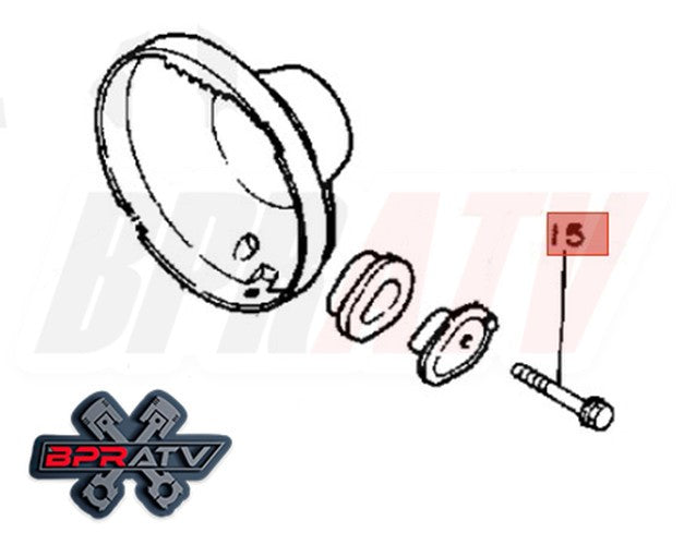 Yamaha Banshee YFZ 350 BPRATV Talon Titanium Head Light Bolts Kit 95817-08055-00