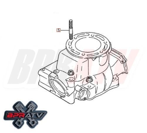 Suzuki LT250 LT 250R MODEL H Titanium Head Studs Ti Stud Bolt Upgrade Kit Set