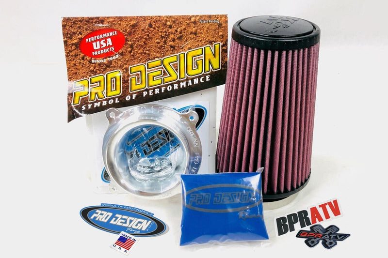 Pro Design Pro Flow K&N Air Filter Intake Kit 06-25 Yamaha Raptor 700 700R PD234