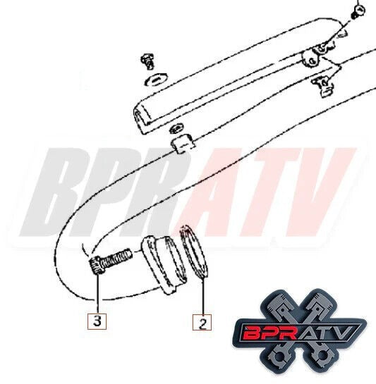 93-99 DR250SE DR350 DR350SE TITANIUM Exhaust Manifold Gasket Repair Kit Suzuki
