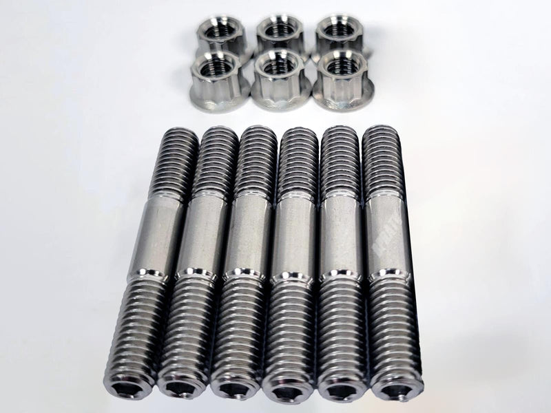 Honda 90035-MM5-000 Exhaust Studs Qty 8 TITANIUM Aftermarket Head Pipe Stud Kit