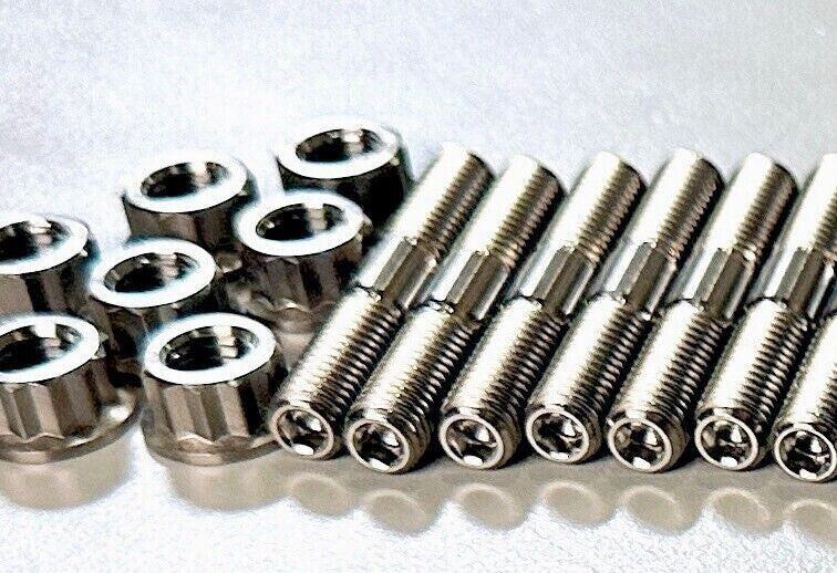 Honda 90035-MM5-000 Exhaust Studs Qty 8 TITANIUM Aftermarket Head Pipe Stud Kit
