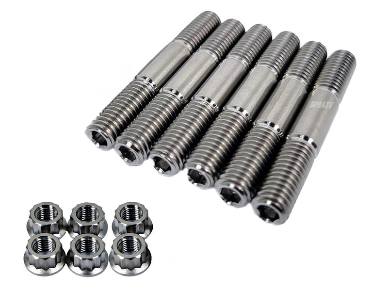 Honda 90035-MM5-000 Exhaust Studs Qty 8 TITANIUM Aftermarket Head Pipe Stud Kit