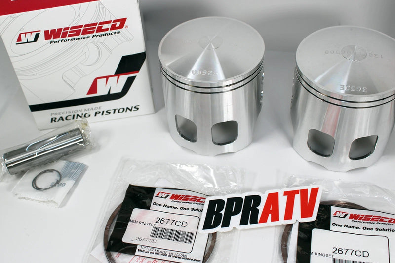 Banshee 64.50mm .020 Over Long Rod Pistons Wiseco Stroker Piston Rings +.50mm US