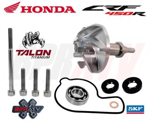 02-08 CRF450R CRF 450R Water Pump Impeller Billet Gear Shaft Complete Redo Kit