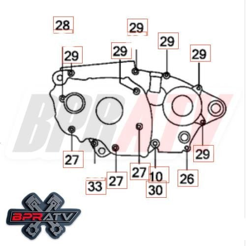 09-16 CRF450R CRF 450R BPR Talon Titanium COMPLETE Motor Engine Bolts Bolt Kit