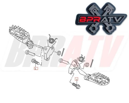 08-24 Suzuki RMZ250 RMZ 250 RM-Z250 Titanium Foot Peg Bolts Kit 09103-10415 (4)