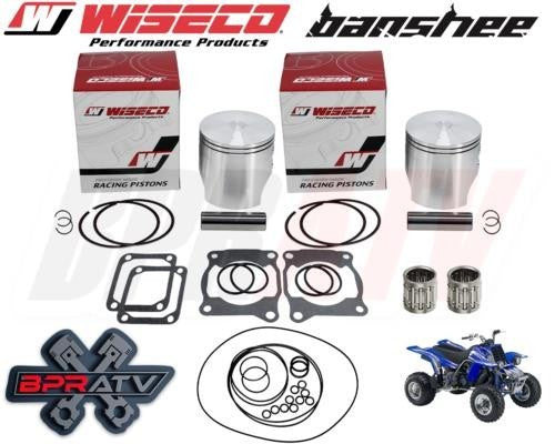 Yamaha Banshee 350 65mm Wiseco Pistons Pin Bearings Cool Head O-Ring Gasket Kit