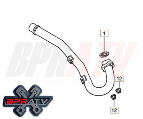 17-24 Honda CRF450RX CRF 450RX Titanium Head Exhaust Studs Nuts Bolt Gasket Kit