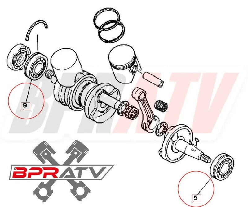 Yamaha Banshee 350 SKF Max Load Outer Main Crankshaft Bearings Bearing Upgrade