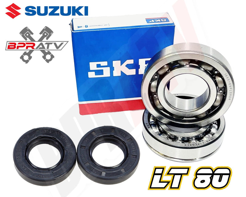 Suzuki LT80 LT 80 SKF OEM Upgrade Crankshaft Crank Main Bearings & Oil Seal Kit