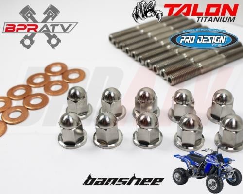 Banshee 350 CUB BPRATV TITANIUM Pro Design Cool Head Stud Kit Ti ACORN Nuts Set
