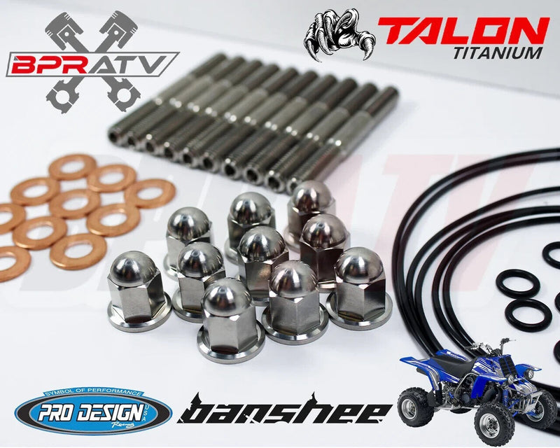 Best Yamaha Banshee TITANIUM Pro Design Cool Head Stud Kit Nuts O-Rings Gaskets